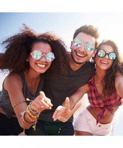 Goggle Kaleidoscope Glasses for Raves Rainbow Prism Diffraction Crystal Lenses - Black - CL17YL9LI8X $13.82