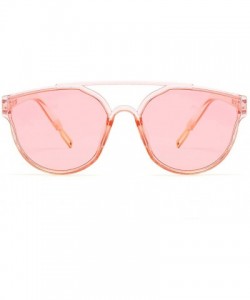 Oval Unisex Sunglasses Retro Black Drive Holiday Oval Non-Polarized UV400 - Pink - C618R6Z8W76 $10.42
