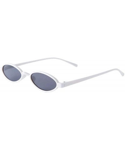 Oval Sunglasses for Men Women Oval Glasses Retro Sunglasses Eyewear Plastic Sunglasses Party Favors - A - CE18QW89W9N $20.18