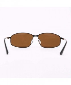 Aviator Polarized Sport Mens Sunglasses Metal Frame Driving Shades 100% UV protection - Brown - C018S39LC5A $12.15