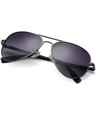 Aviator Polarized Aviator Sunglasses for Men Women- Lightweight Metal Frame Sun Glasses UV400 Protection - CL190GLTW22 $13.61