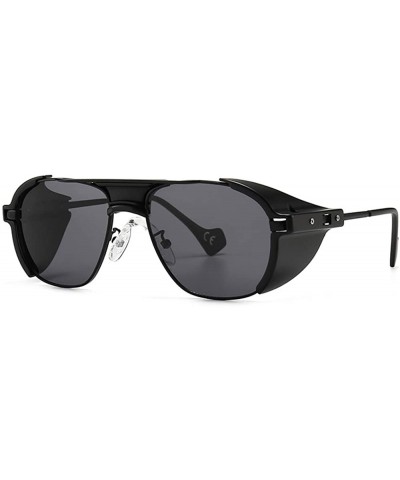 Aviator Punk Sunglasses for Men Aviator Eyewear Women Steam Punk Side Shield Sunglasses Designer Sun Glasses - CN194WXOZAQ $2...