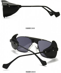 Aviator Punk Sunglasses for Men Aviator Eyewear Women Steam Punk Side Shield Sunglasses Designer Sun Glasses - CN194WXOZAQ $1...