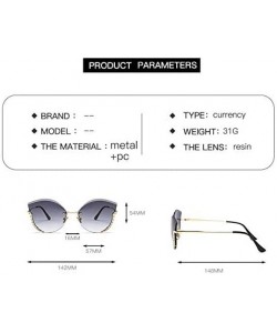 Semi-rimless Women Oversized Rimless Sunglasses Alloy Frame Rim Gradient Lens Semi-Rimless Ladies Glasses Eyewear - C1gray - ...