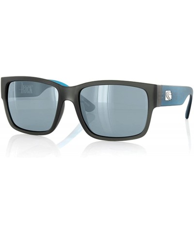 Sport Hack Sunglasses Matt Grey/Cyan Polarized - CU12075Q7C9 $45.49