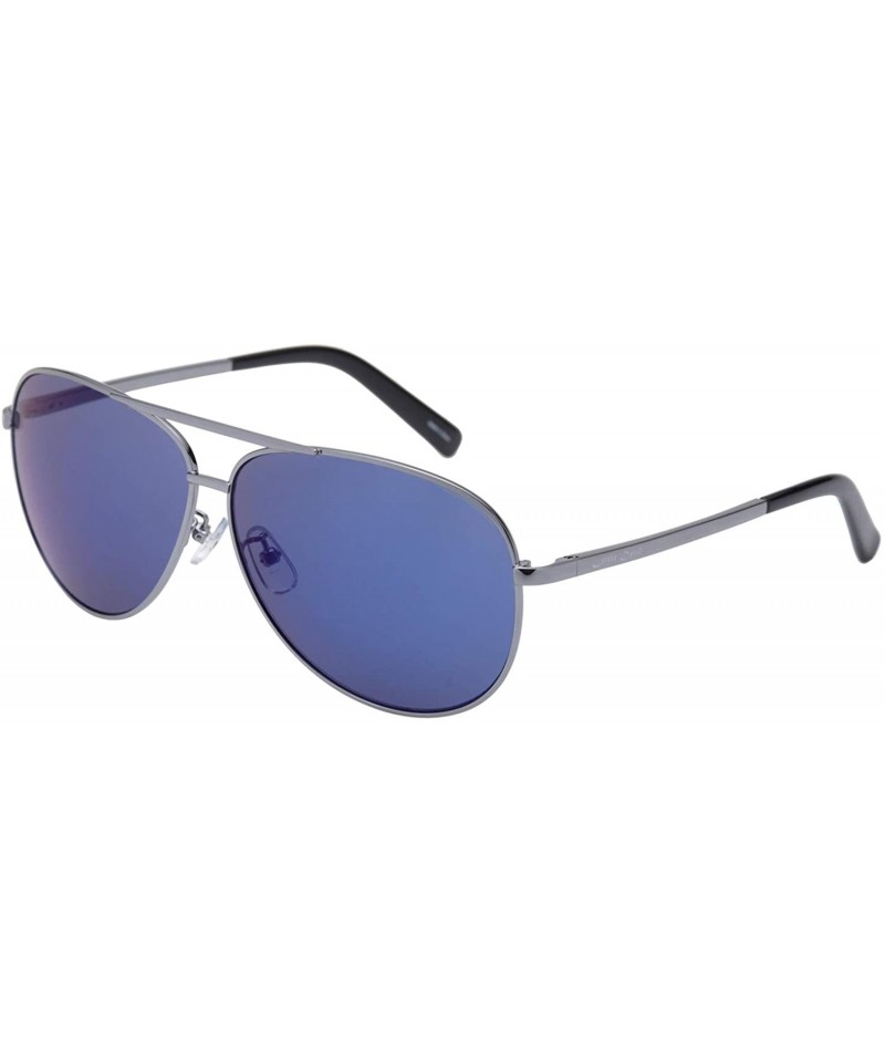 Aviator Military Style Classic Aviator Sunglasses for Men Large Metal Frame UV 400 Protection - CD18Q8W8K3Q $9.30