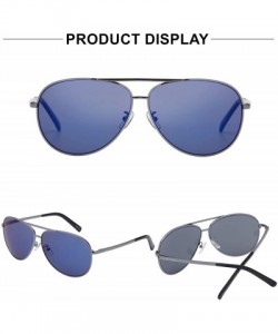 Aviator Military Style Classic Aviator Sunglasses for Men Large Metal Frame UV 400 Protection - CD18Q8W8K3Q $9.30