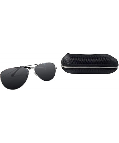 Aviator Polarized Sunglasses - Silver - CJ18XTT6IH2 $11.91