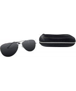 Aviator Polarized Sunglasses - Silver - CJ18XTT6IH2 $11.91