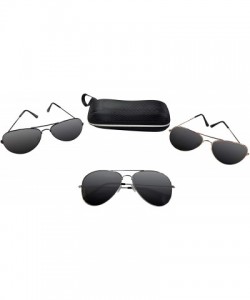Aviator Polarized Sunglasses - Silver - CJ18XTT6IH2 $11.91