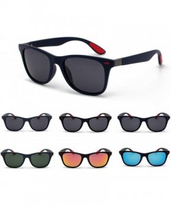 Oval Polarized UV Protection Sunglasses for Men Women Full rim frame Square Acrylic Lens Plastic Frame Sunglass - A - CX1902U...