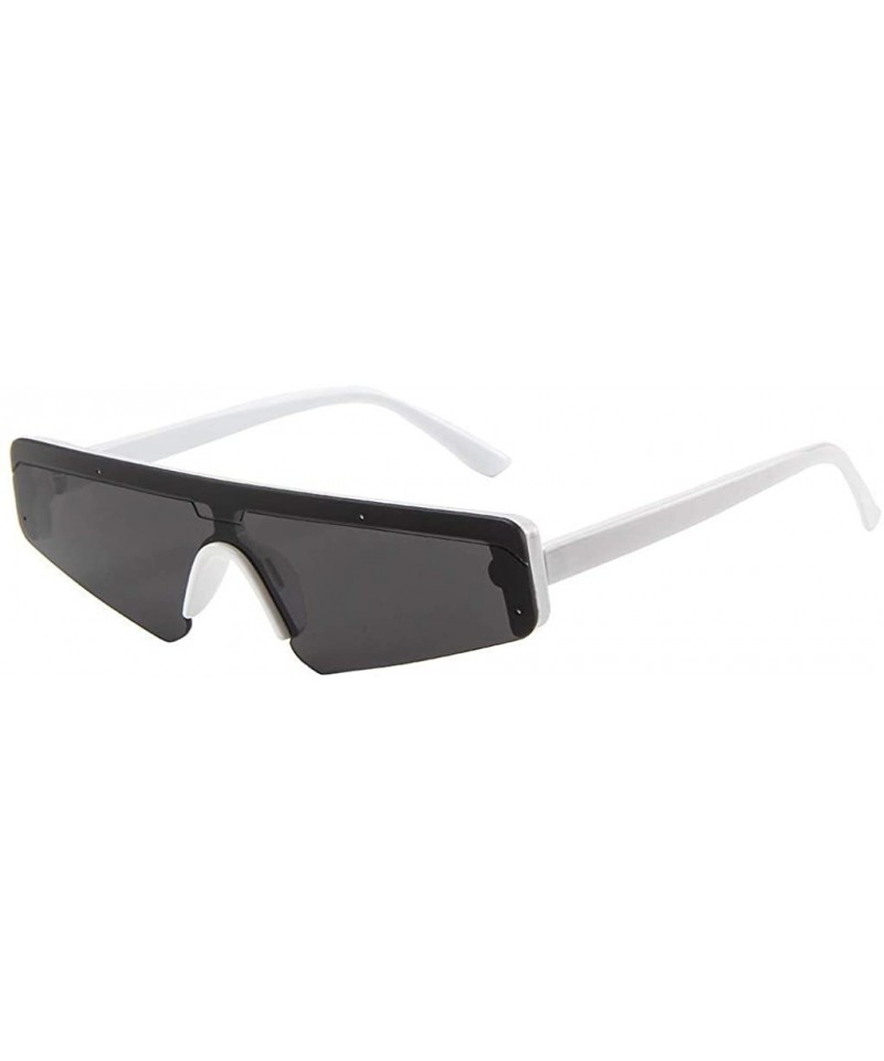 Oval Unisex Retro Sunglasses Square Small Frame Sunglasses Fashion Sun Glasses - White - C918TK734ND $9.36