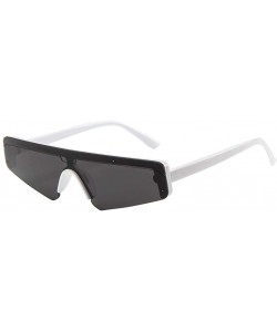 Oval Unisex Retro Sunglasses Square Small Frame Sunglasses Fashion Sun Glasses - White - C918TK734ND $9.36