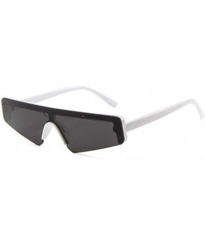 Oval Unisex Retro Sunglasses Square Small Frame Sunglasses Fashion Sun Glasses - White - C918TK734ND $9.36