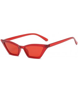 Cat Eye Small Cat Eye Sunglasses for Women UV400 - C8 Red Red - CV1989WSWT7 $19.85