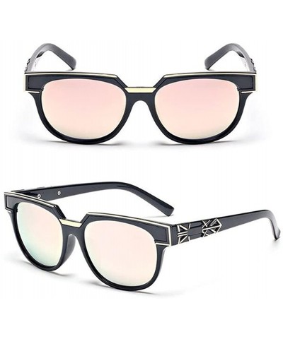 Goggle Hot Unisex Eyewear Metal Plastic Frame UV400 Goggles Anti-UV Outdoor Sunglasses - Black Frame/Pink - CQ12KCVG5J3 $10.66