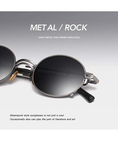 Round Retro Steampunk sunglasses metal Round sunglasses for men women portection eyes Vintage sunglasses - 9 - CC18AU0DZQW $1...