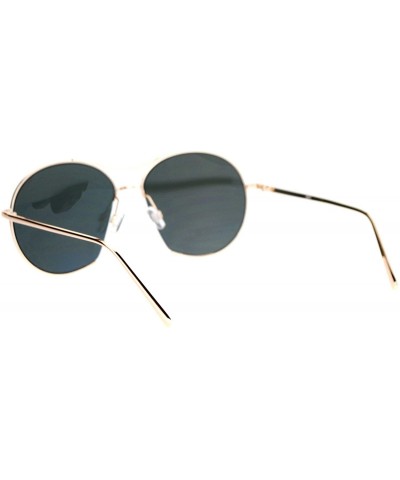 Round Womens Mirror Expose Lens Unique Runway Round Pilot Sunglasses - Gold Red - C012LCJODDJ $13.27