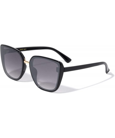 Square Square Sharp Cat Eye Sunglasses - Smoke - C71972CZ5SE $14.39