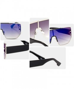 Shield Luxury Vintage Shield Sunglasses Unisex Brand Designer 2018 Square Oversized Sunglass Mirror - C818LNXKOWR $13.50