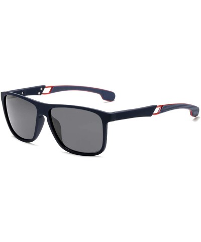 Semi-rimless Unisex Polarized Sunglasses Vintage Nylon Frame Sun Glasses For Men Women CHQJ019 - Blue - CQ18Y0ZRL0C $15.08