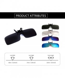 Rimless Clip-on Flip Up Polarized Rimless One Piece Sunglasses Over Prescription Glasses for Men Women - CY18N02TA98 $13.67