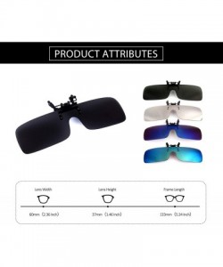 Rimless Clip-on Flip Up Polarized Rimless One Piece Sunglasses Over Prescription Glasses for Men Women - CY18N02TA98 $28.07