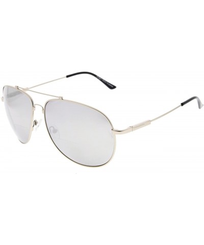Rectangular Large Bifocal Sunglasses Polit Style Sunshine Readers with Bendable Memory Bridge and Arm - C518035R76I $27.62