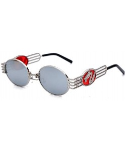 Round Fashion Vintage Steampunk Sunglasses Glasses - 1 Gold Black - CC198G7GCTQ $28.44