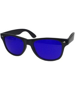 Square 1 Pcs Blue Lens Golf Ball Finder Sunglasses 80's Style Classic Retro - Choose Color - Black - CM18NOIG662 $15.69