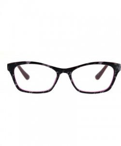 Rectangular Womens Rectangular Marble Print Plastic Strength Reading Glasses - Grey Marble Fuchsia - C018QQWWIZZ $7.86