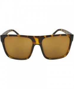 Shield Vintage Retro Eyewear Bluffwood Shield Fashion Sunglasses - Brown Leopard - CS11I0I47QJ $9.50