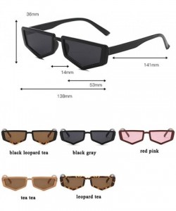 Goggle Irregular Frame Sunglasses for Women Shades Cool Goggles - Black Leopard Tea - CX1902S3ZTD $14.19