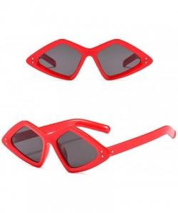 Sport Fashion Glasses for Women Men Fashion Vintage Lightweight Irregular Retro Sunglasses Eyewear - Red - CA18SZM7D3S $8.44