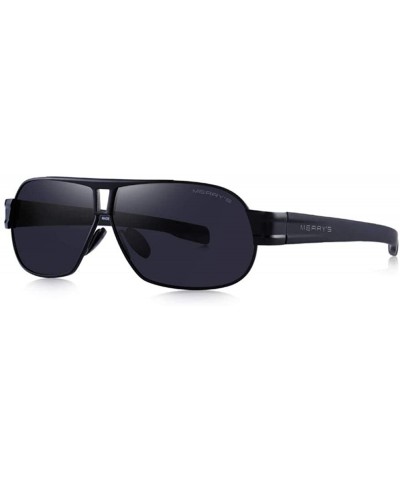 Aviator DESIGN Men Polarized Sunglasses For Driving TR90 Legs UV400 C05 Brown - C01 Black - CJ18YR79XTS $18.08