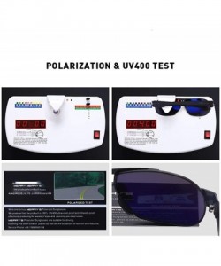 Aviator DESIGN Men Polarized Sunglasses For Driving TR90 Legs UV400 C05 Brown - C01 Black - CJ18YR79XTS $18.08