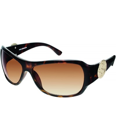 Shield Women's R681 Shield Sunglasses with 100% UV Protection - 72 mm - Gold/Tortoise - C5180SA2LKT $45.77