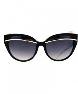 Butterfly Womens Sunglasses Oversized Butterfly Frame Trendy Shades UV 400 - Black (Smoke) - CP186KY2IDX $12.64