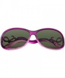 Rimless Women's Polarized Retro Vintage Transparent Sunglasses With Rhinestone - Purple - CB12KH6I2IZ $18.00