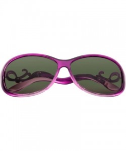 Rimless Women's Polarized Retro Vintage Transparent Sunglasses With Rhinestone - Purple - CB12KH6I2IZ $8.38