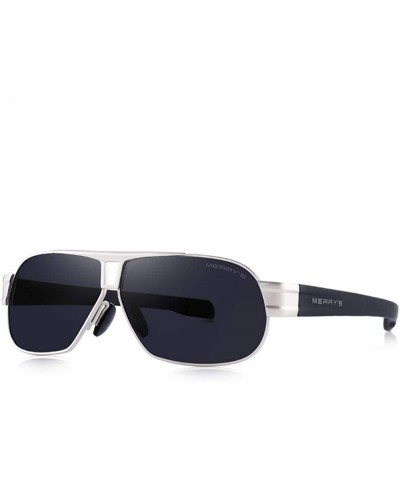 Aviator DESIGN Men Polarized Sunglasses For Driving TR90 Legs UV400 C05 Brown - C03 Silver - CJ18YLXZXS7 $15.01