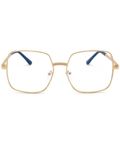 Square Cool Unisex Oversized Flat Top Sunglasses Square Aviator Shades - C419439SAHN $8.98