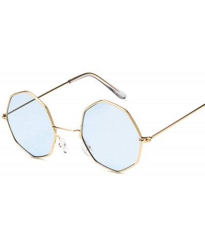 Oval Fashion Unisex Polygon Sunglasses Women Classic Sea Gradient Shades Sun Glasses Small Square Alloy Mirror - CK198A4DDIN ...