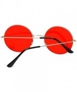 Aviator 2019 Metal Round Sunglasses Men Women Personality Black Big Red Sun Gpinkyellow - Gpinkgreen - C018YKUNCEE $11.86