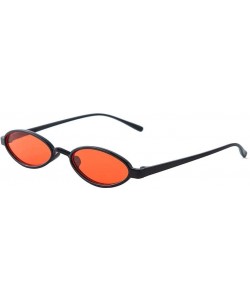 Oval Vintage Sunglasses Slender Glasses - D - C3199OD3UC9 $7.96