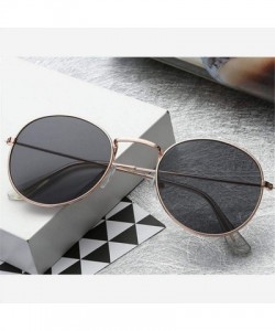 Aviator Women Sunglasses Coating Reflective Mirror Round Glasses Black Gray As Picture - Silver Blue - C618YKTOC5L $11.82