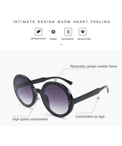Oversized Trendy Oversized Round Sunglasses for Women Big Frame Eyewear UV Protection - C7 - CP190OQY33Q $8.68