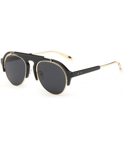 Rectangular Fashion Style Womens Sunglasses Frame Visual Lens UV400 Protection - Black/Black - CL128ECG7PJ $15.95