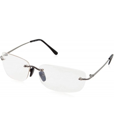 Sport Classic Rectangular Lightweight Metal Frame Sport Sunglasses for Men Women - Gunmetal Clear - CV18OM0LR2S $26.29