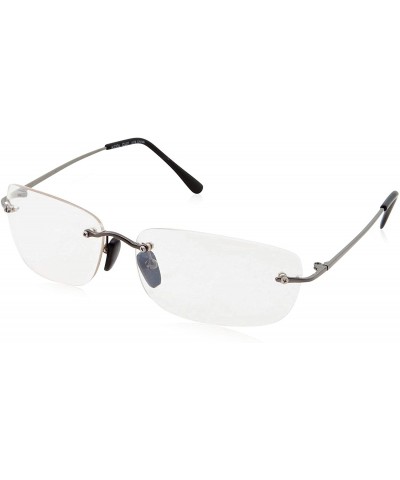 Sport Classic Rectangular Lightweight Metal Frame Sport Sunglasses for Men Women - Gunmetal Clear - CV18OM0LR2S $14.09